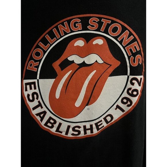 Rolling Stones Mens Black Graphic T-Shirt 2XL Stretch Music Logo Rock N Roll - Picture 5 of 6